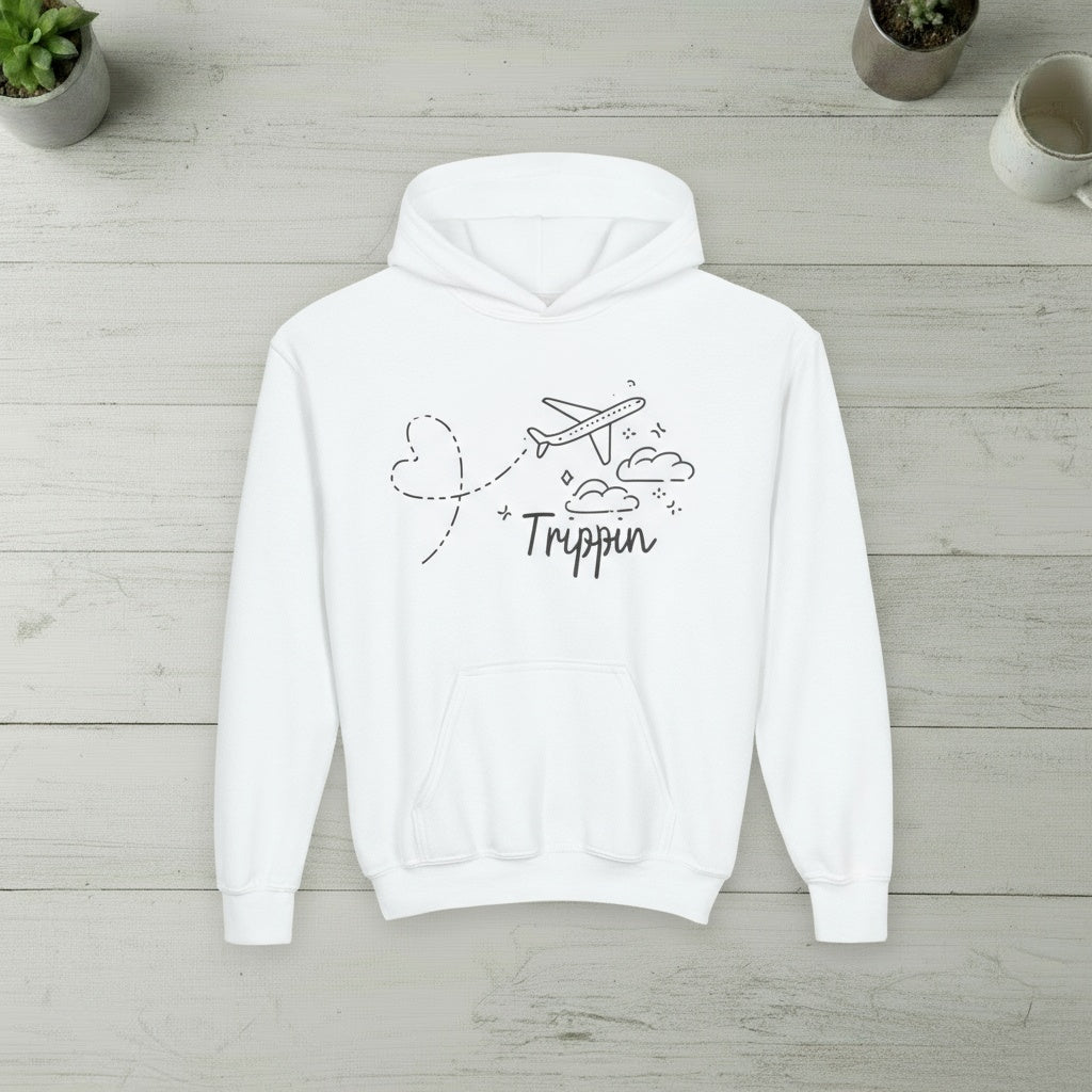 Trippin | Travel-Inspired Youth Hoodie.