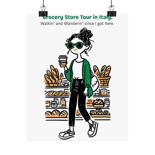 Italian Grocery Store Tour. Museum Grade Poster.