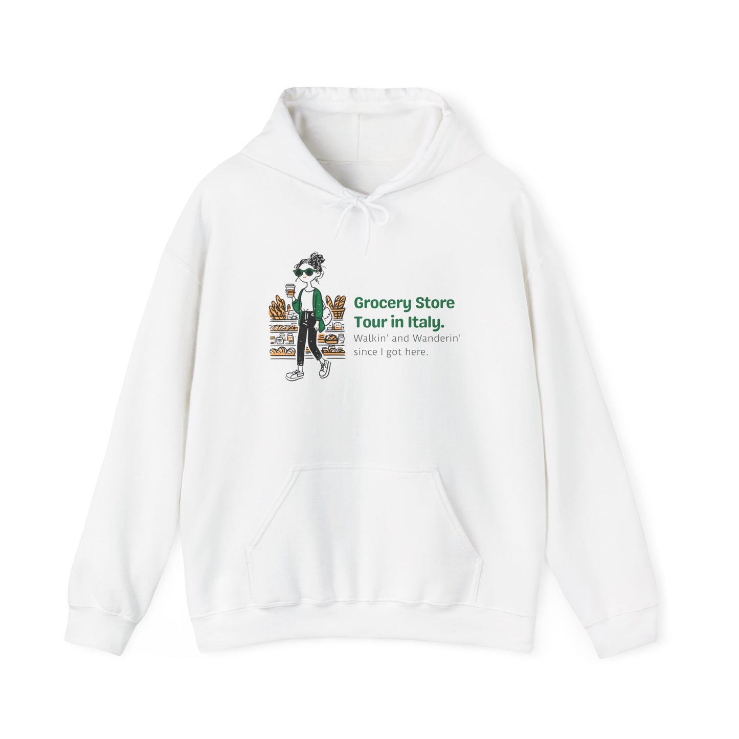 Italian Grocery Store Tour. Unisex Foodie Hoodie.