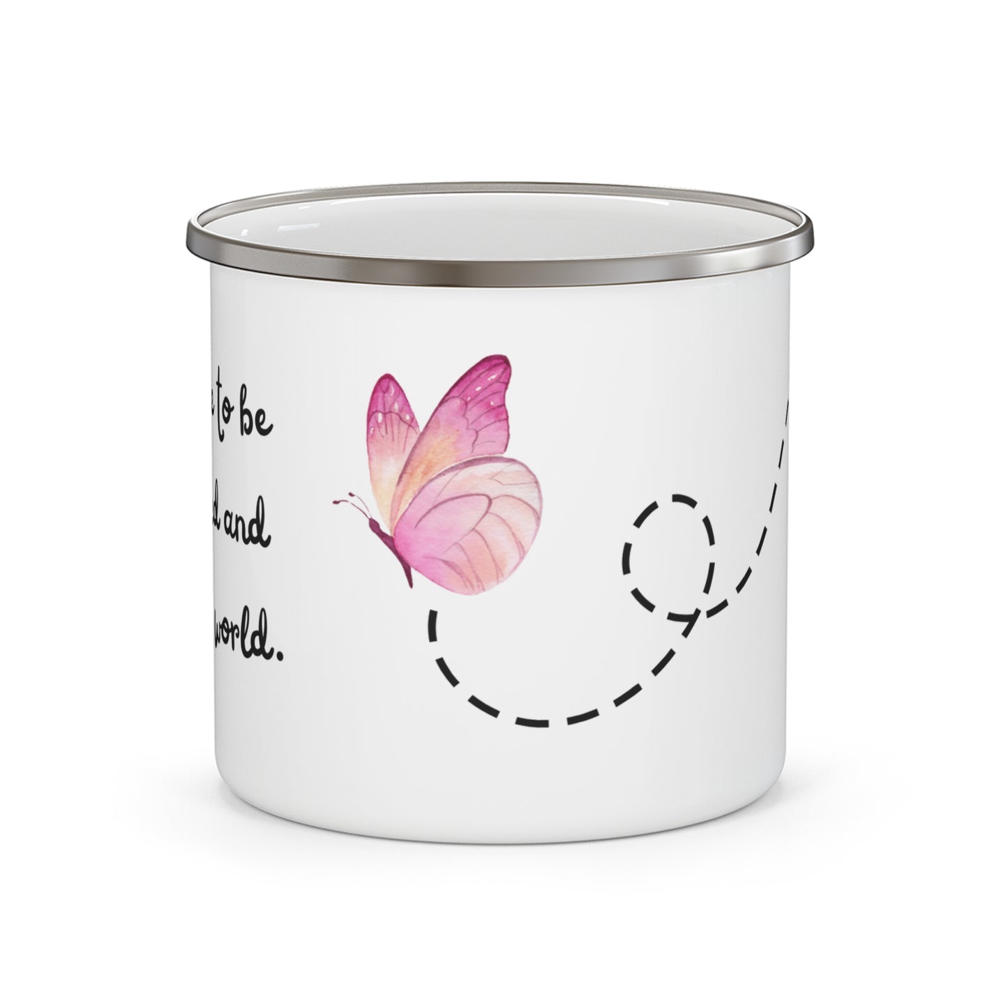 I Was Made To Be Unemployed And Explore The World. Versatile Enamel Camping Mug.