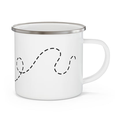 I Was Made To Be Unemployed And Explore The World. Versatile Enamel Camping Mug.
