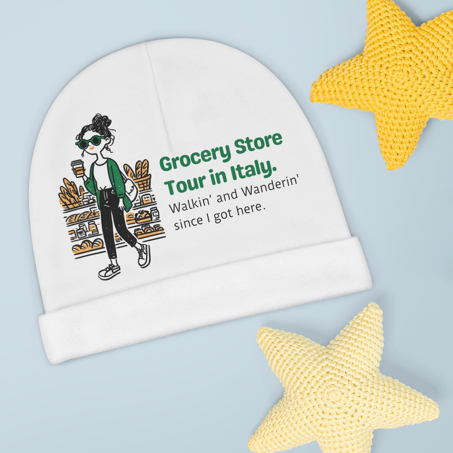 Italian Grocery Store Tour. Baby's Beanie.