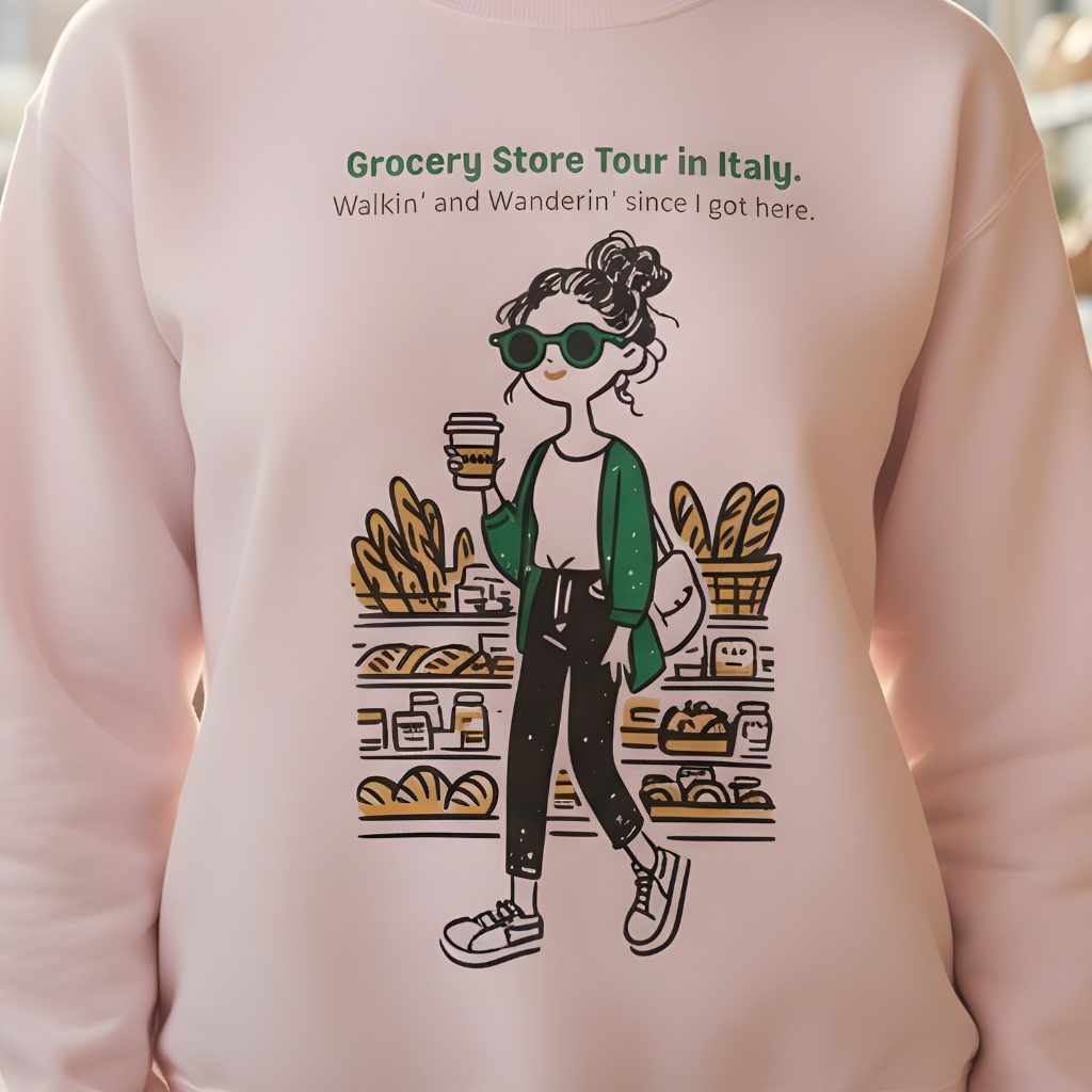 Italian Grocery Store Tour Unisex Sweatshirt.