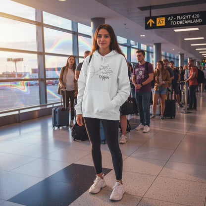 Unisex Travel Hoodie. Trippin'