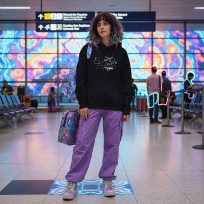 Unisex Travel Hoodie. Trippin'