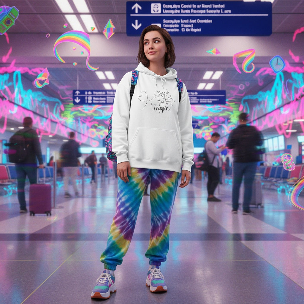 Unisex Travel Hoodie. Trippin'