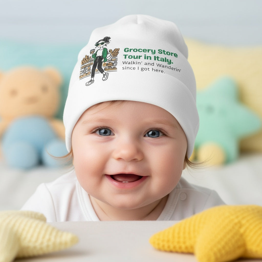 Italian Grocery Store Tour. Baby's Beanie.