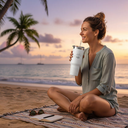 Trippin' Stylish Insulated Travel Mug.
