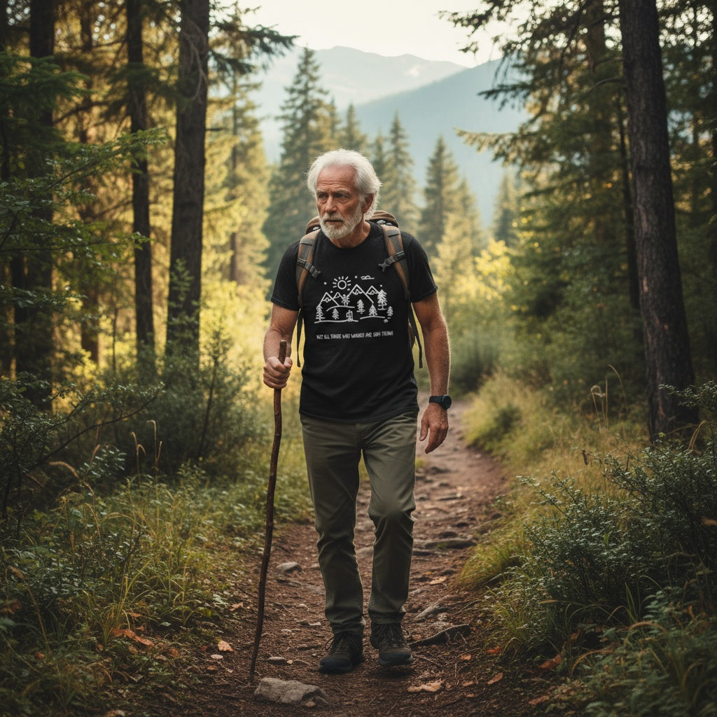 Not All Who Wander Are Found. Unisex Adventure T-Shirt, Traveller, Explorer, Experience Hunter.