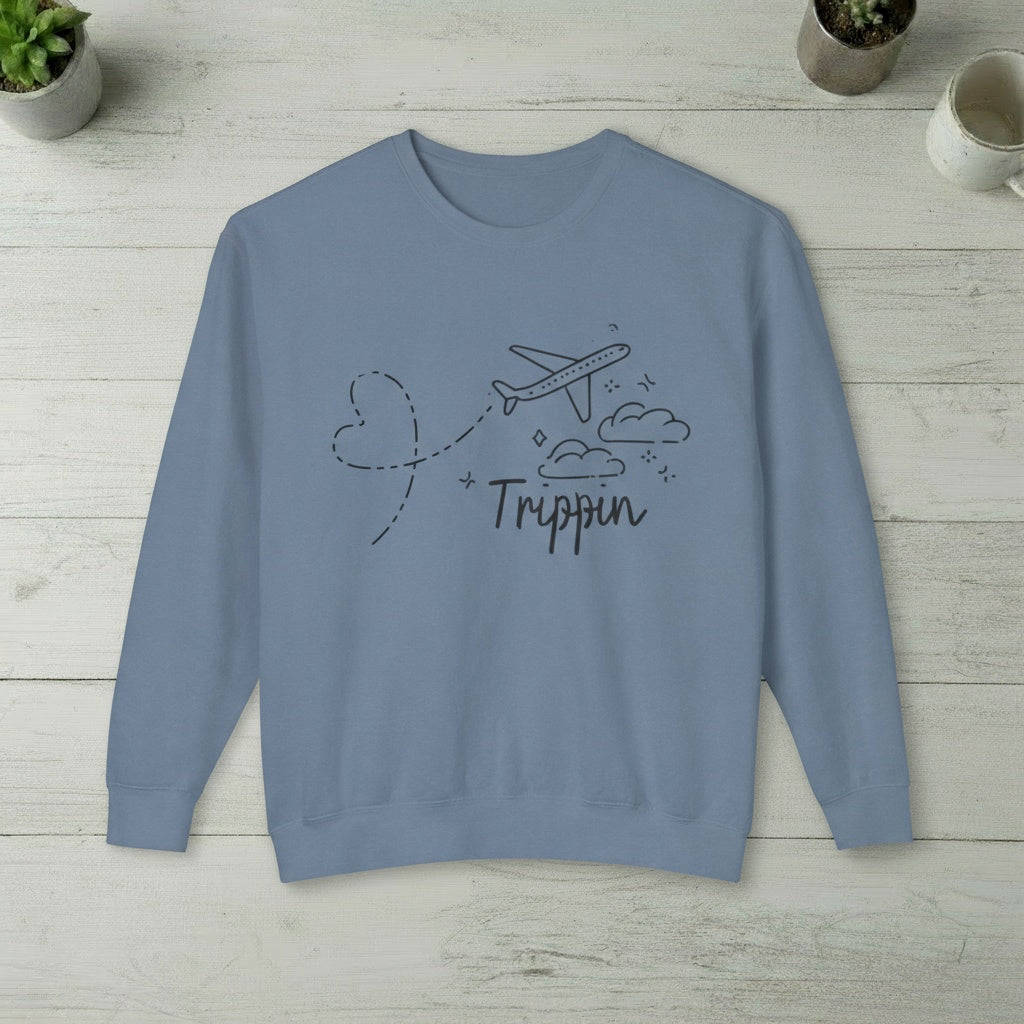Travel-Inspired Unisex Sweatshirt. Trippin' Collection