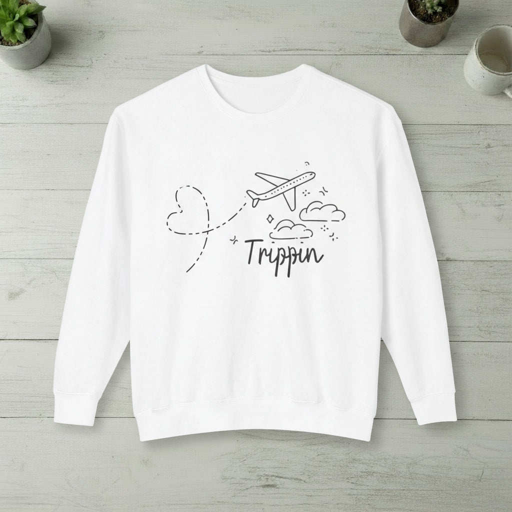 Travel-Inspired Unisex Sweatshirt. Trippin' Collection