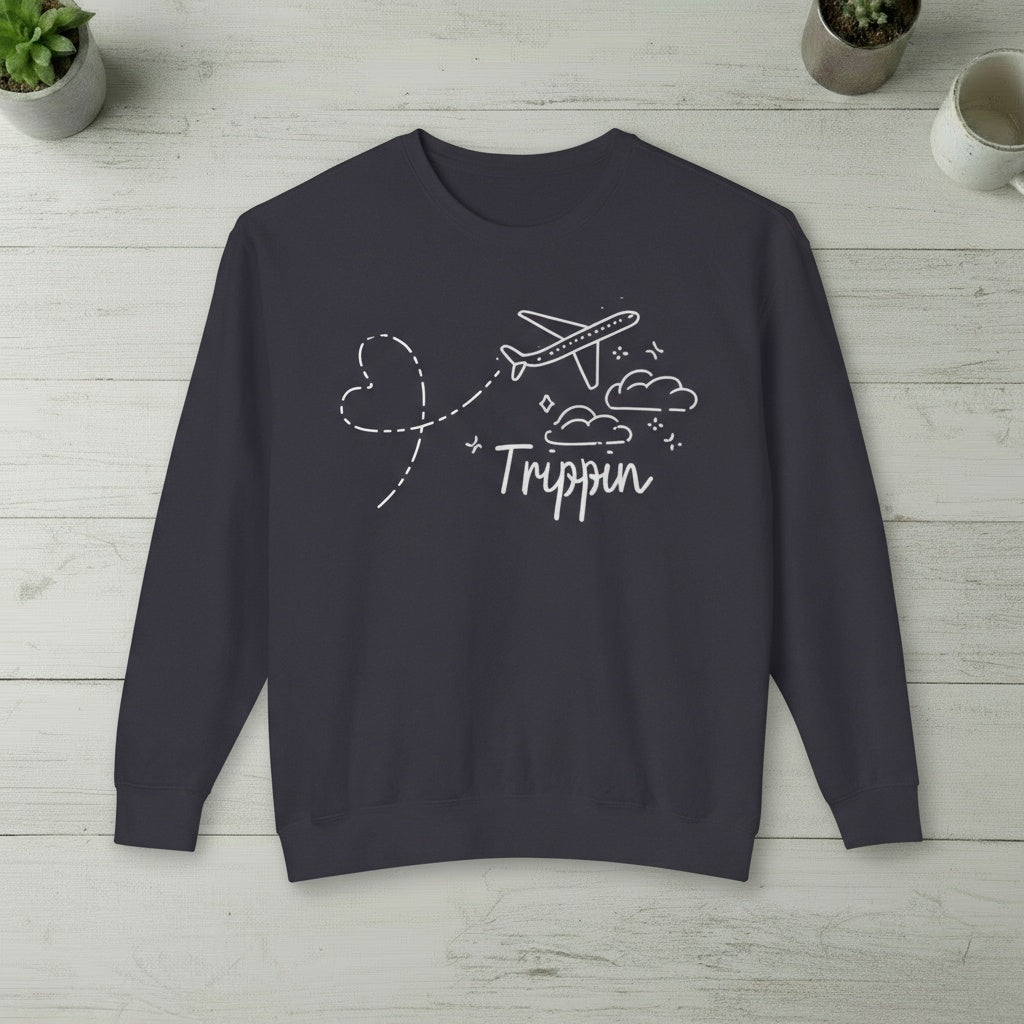 Travel-Inspired Unisex Sweatshirt. Trippin' Collection