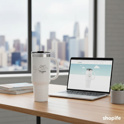 Trippin' Stylish Insulated Travel Mug.