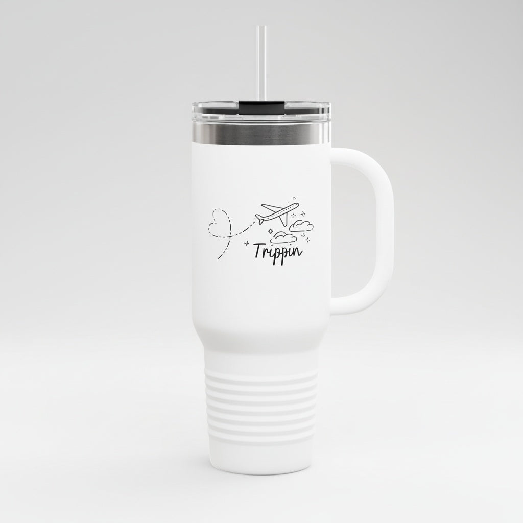 Trippin' Stylish Insulated Travel Mug.