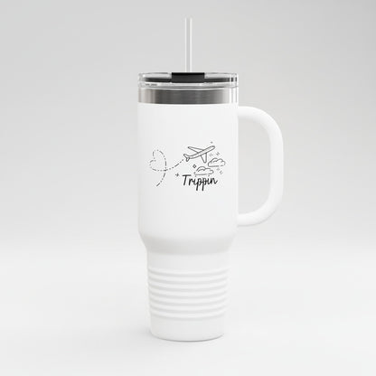 Trippin' Stylish Insulated Travel Mug.