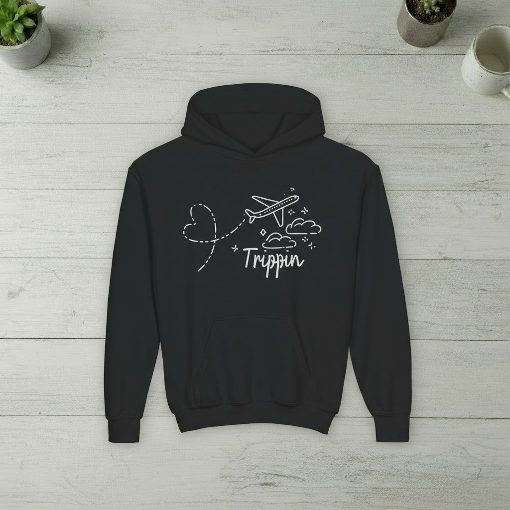 Trippin | Travel-Inspired Youth Hoodie.