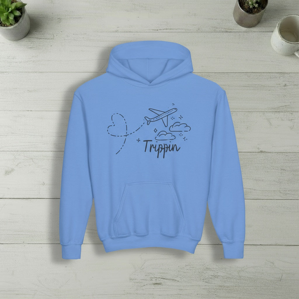 Trippin | Travel-Inspired Youth Hoodie.