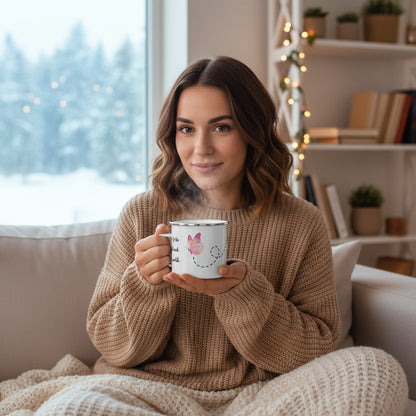 I Was Made To Be Unemployed And Explore The World. Versatile Enamel Camping Mug.