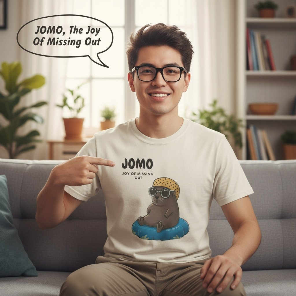 JOMO. Joy Of Missing Out. Casual Unisex Tee