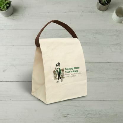 Italian Grocery Store Tour. Canvas Lunch Bag. Lunch Box, Road Trip Container, Italian Sandwhich