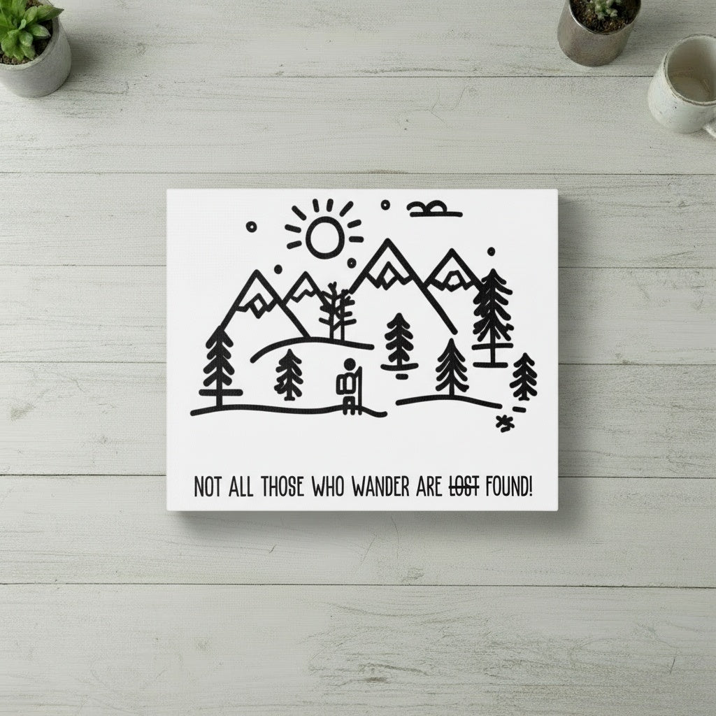 Canvas Wall Art. Not All Who Wander Are Found!