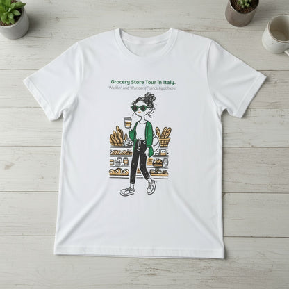 Foodie T-Shirt. Italian Grocery Store Tour.