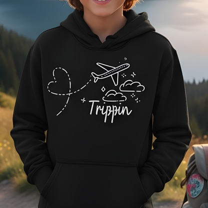 Trippin | Travel-Inspired Youth Hoodie.