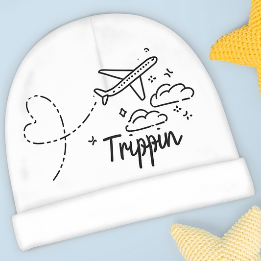 Trippin' Unisex Baby Beanie. Unique Design, Cool Parents.