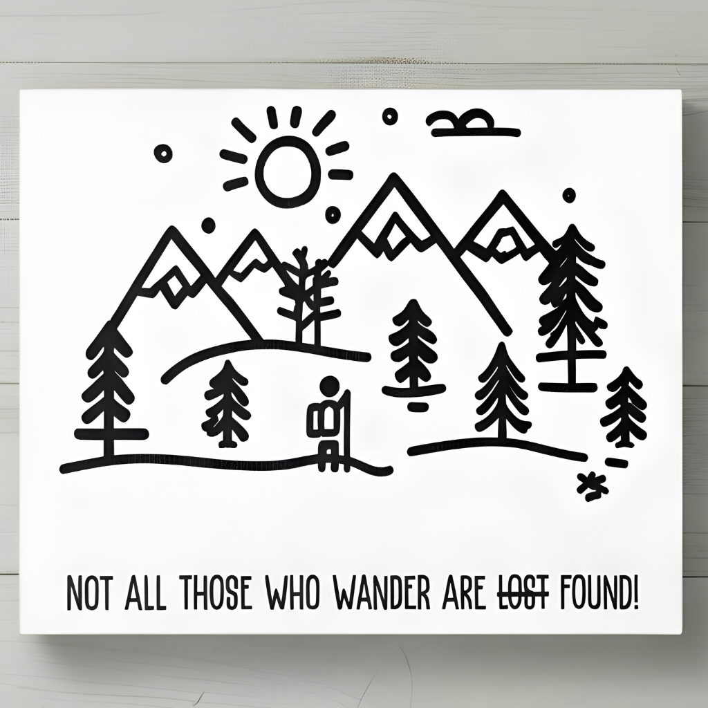 Canvas Wall Art. Not All Who Wander Are Found!