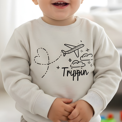 Trippin l Toddler Travel Sweatshirt.